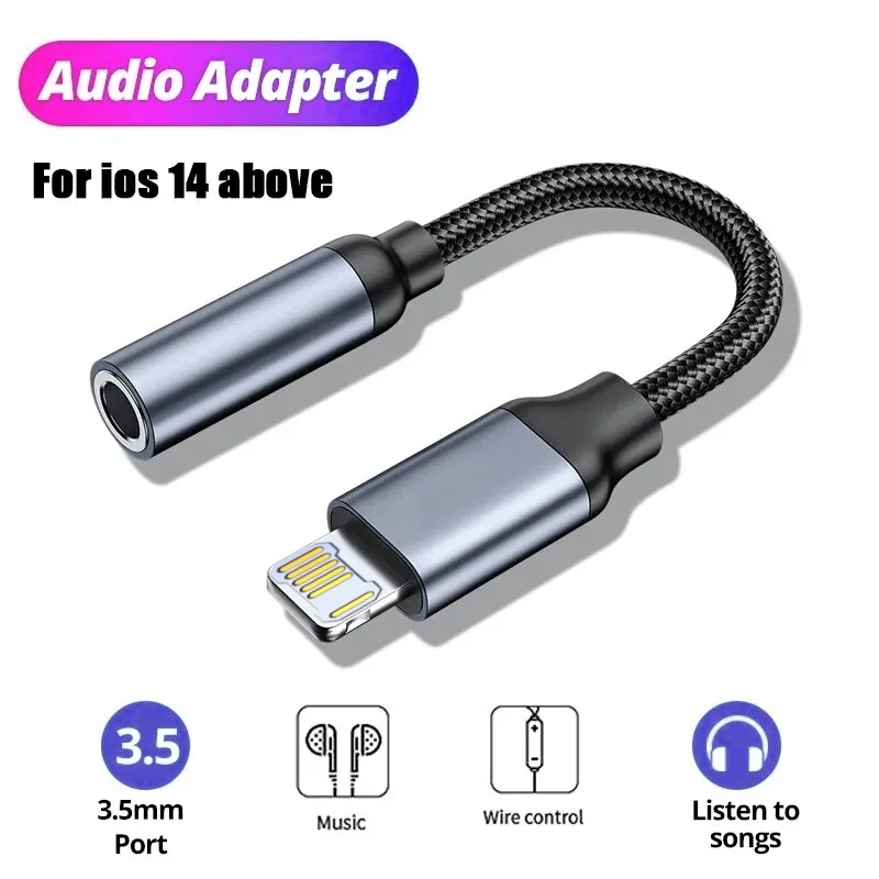 8 Pin to 3.5mm Jack AUX Cable  - đánh giá và giá Earphone Splitter Jack