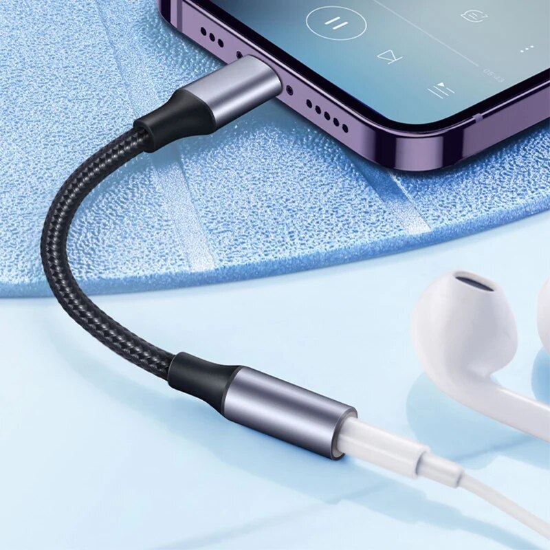 8 Pin to 3.5mm Jack AUX Cable  - đánh giá và giá Earphone Splitter Jack